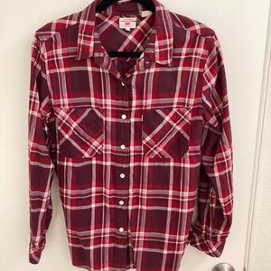 Red and White Plaid Flannel